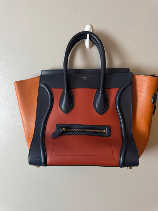 Céline Luggage Tote – Tricolor Leather